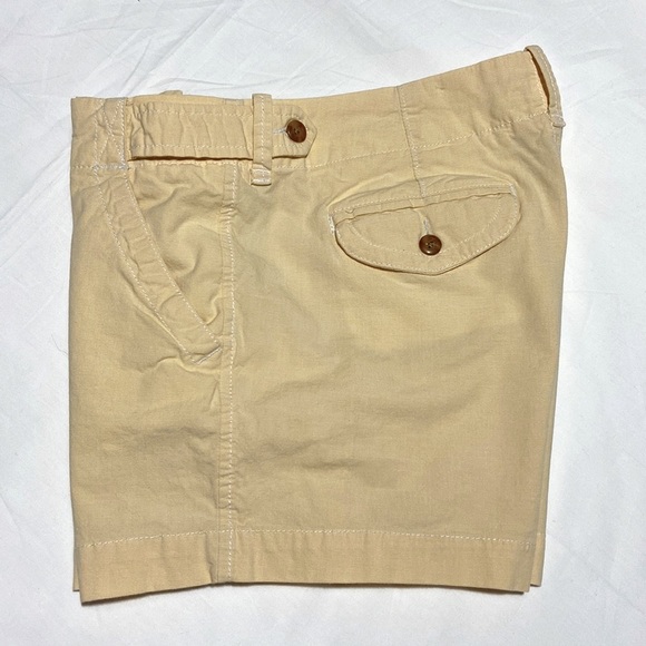 Old Navy Creamy Yellow twill Shorts. Size 8. Button Detail on Waist. Like New. - Picture 5 of 7